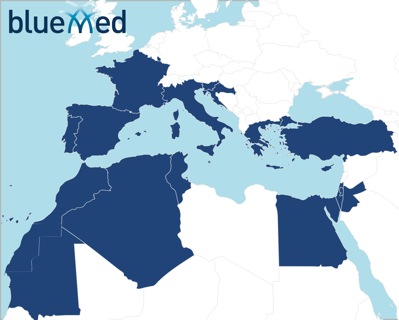 The countries participating to BlueMed